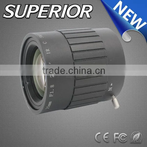 cctv camera lens for machine vision : C mount manual iris Fujian cctv 35mm f1.8 industrial camera lens for machine vision