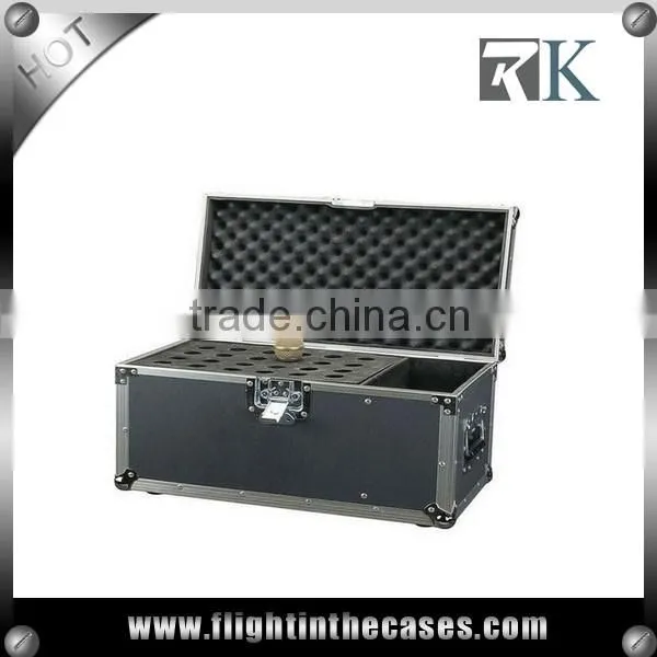 24 Unit Microphone Stand Case Mic Carry Case Road Case