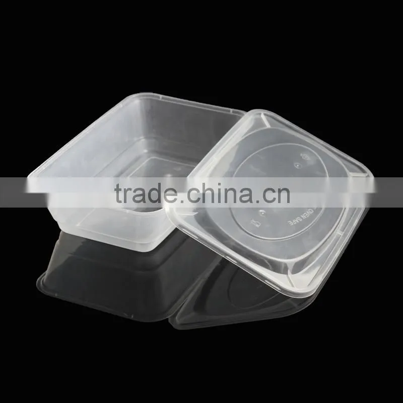 Convenient & disposable take-away food container dish plastic box