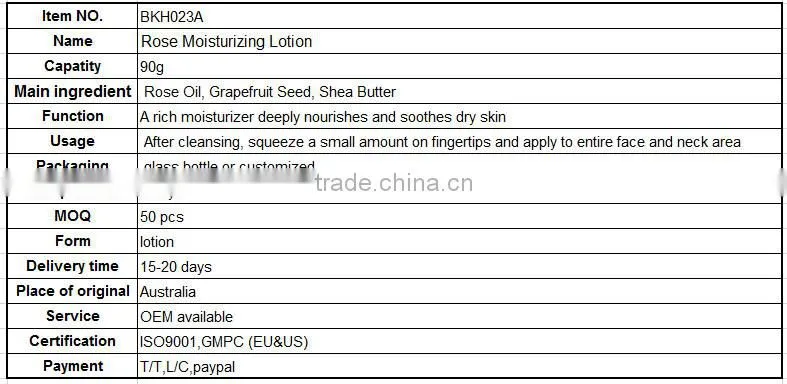 Rose whitening Moisurizing and baby skin ligtening lotion