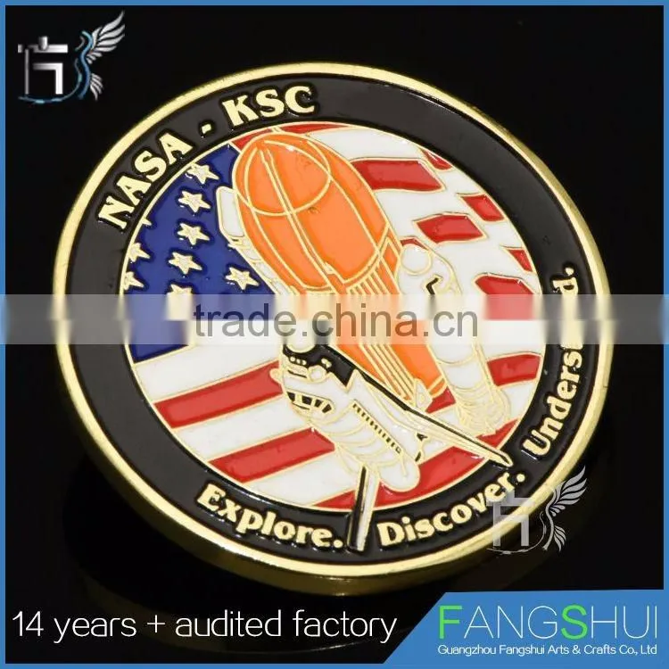 Customized police challenge coin 24k gold coin pendant low price wholesale