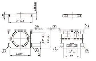 FTVAU19-N push on push off tact switch