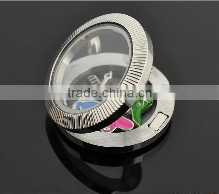 Lastest design stainless steel glass locket floating charm locket