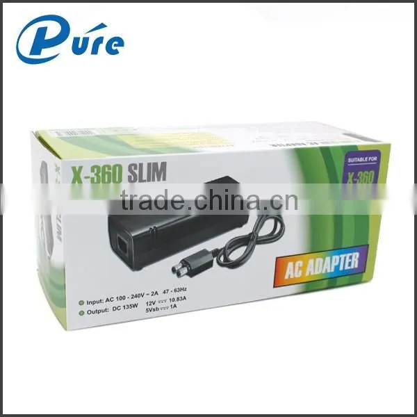 For Xbox360 Slim Power Supply Game Accessory for Xbox360 Slim Accessory for Video Game with Retail Package
