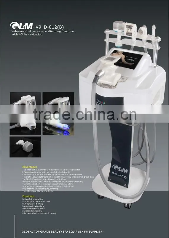 5 IN 1Velashape RF Vacuum Roller massager slimming Cavitation beauty salon equipment
