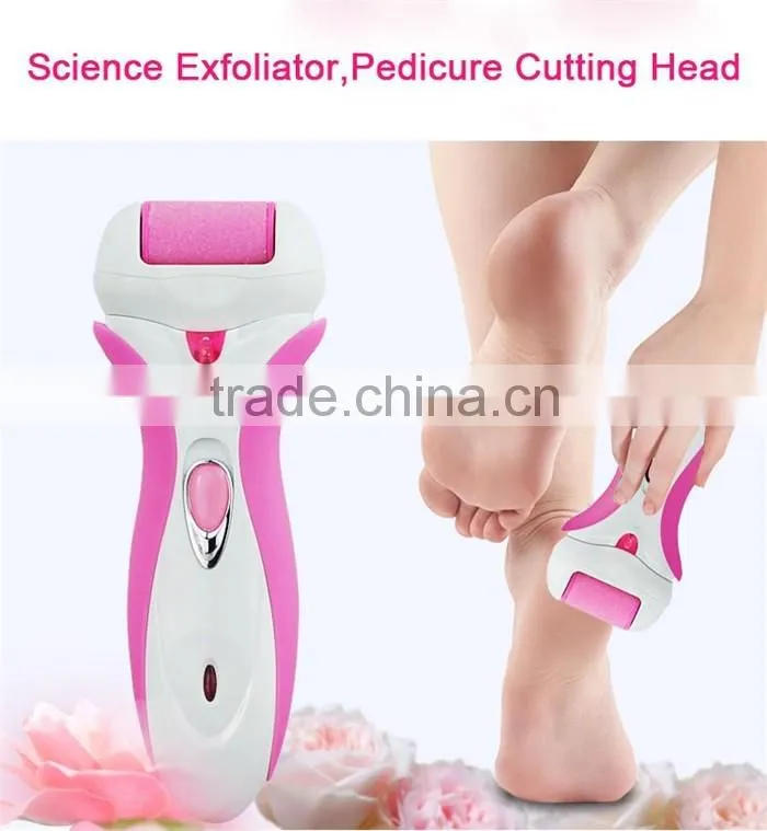 Pink 4 in 1 Rechargeable Electric Callus Remover for Lady Shaver