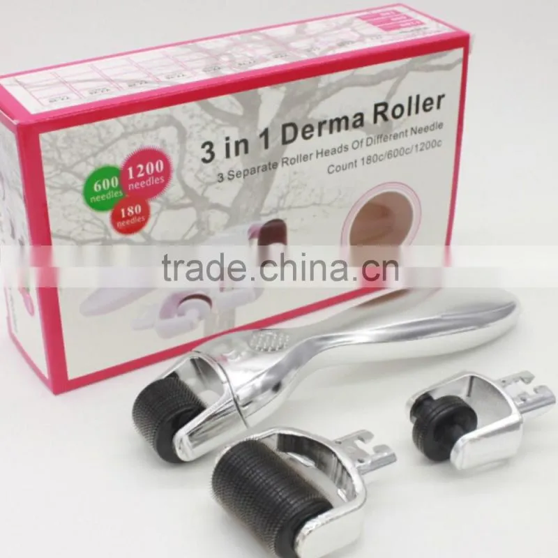 180/ 600/1200 pins derma roller 3 in 1 factory direct wholesale