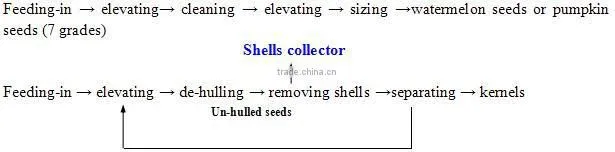 Automatic edible seeds de-hulling machine