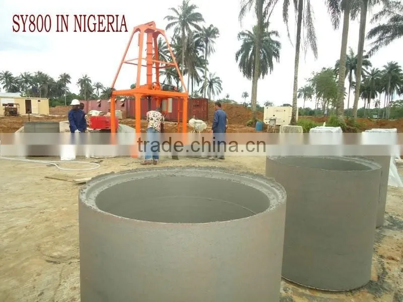 SY1000 centrifugal concrete pipe machine,pre-stressed spun concrete culvert pipe making machine in Kenya