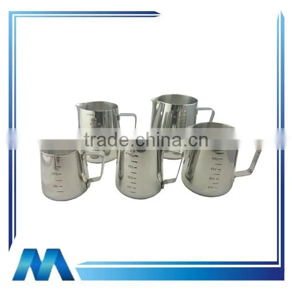 stainless steel measuring milk mug, Scale milk jug,graduate metal milk cup