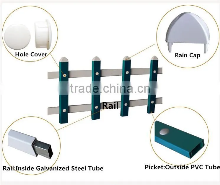 outdoor pvc galvanized steel garden edging fence plastic steel lawn edging fencing