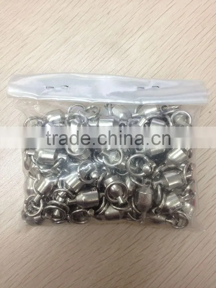 Ball Bearing Swivel with two solid rings,Fishing Swivel Snap