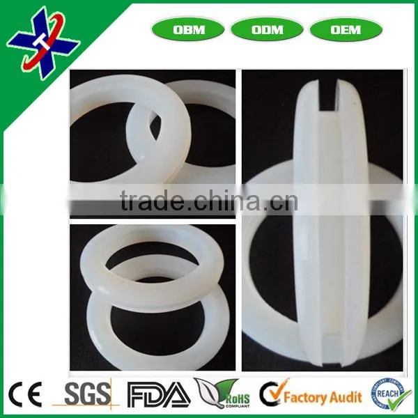 Clear Food grade silicone rubber grommet.