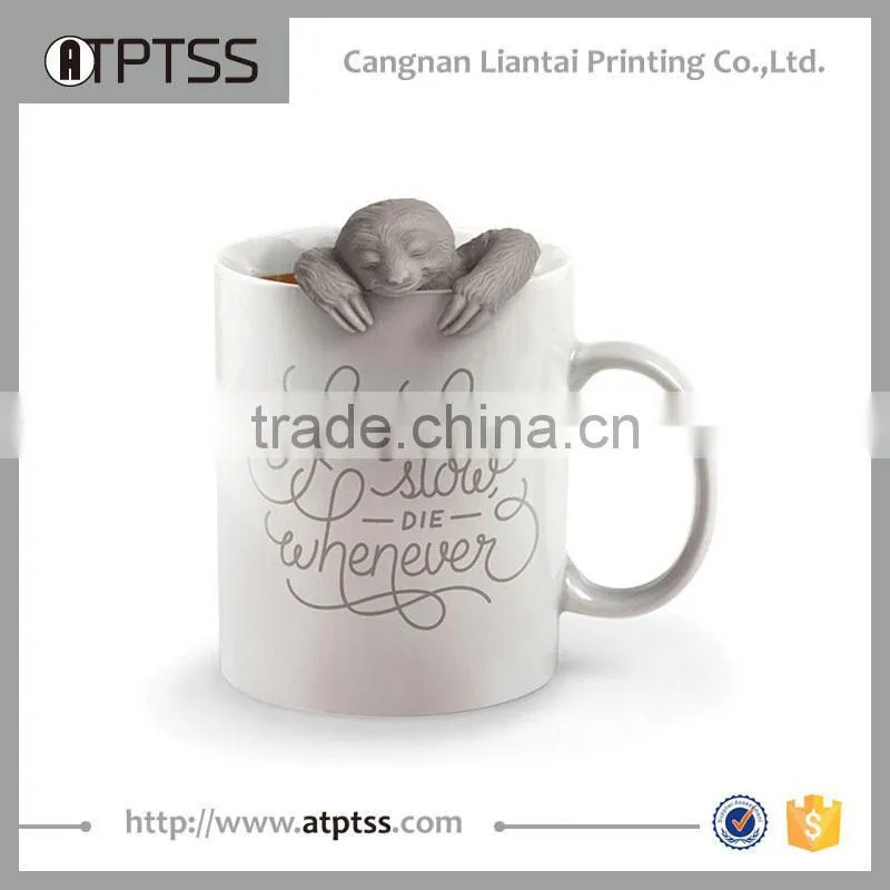Factory directly hot sale Silicone SLOW BREW Sloth Grey tea infuser