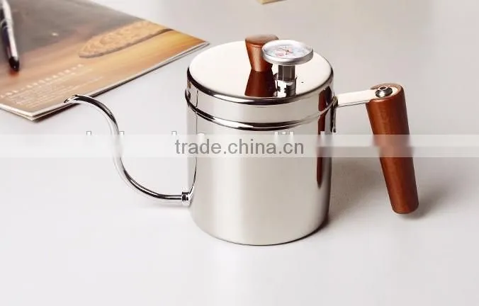stainless steel coffee kettle, stainless steel coffee driper kettle pot with thermometer