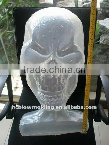 OEM Blow Molding plastic PE skull head/Halloween 3d figure toy decorations Huizhou factory