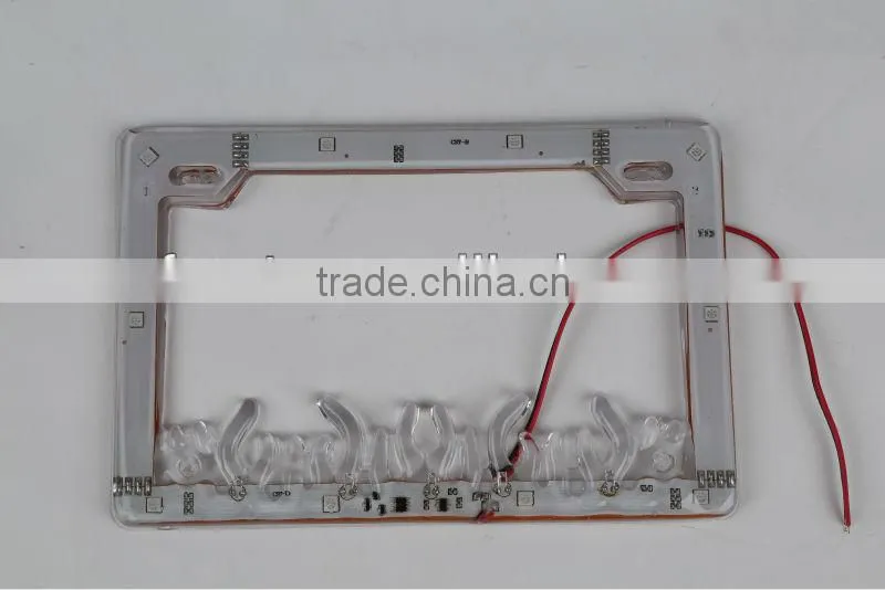 Motorcycle part for 12V 3W Waterproof Colorful LED License Plate Flash Frames
