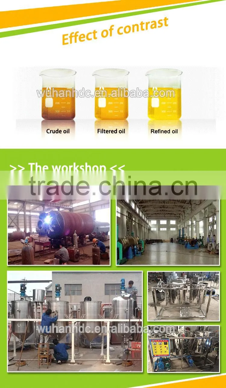 Small crude degummed rapeseed oil plant oil refining machinery