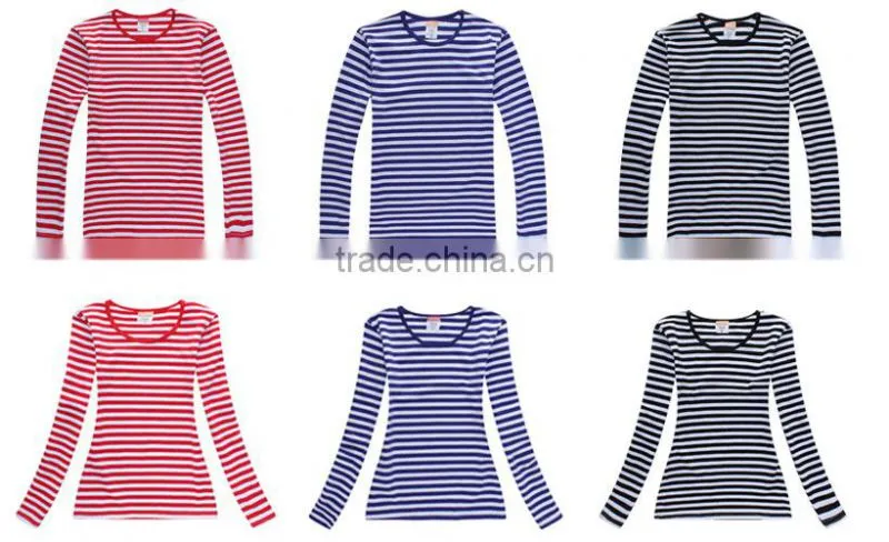 2015 new fashion wholesale black yellow red blue and white horizontal striped shirt vertical striped men t shirt