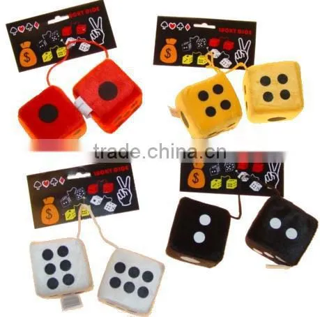 plush hanging dice