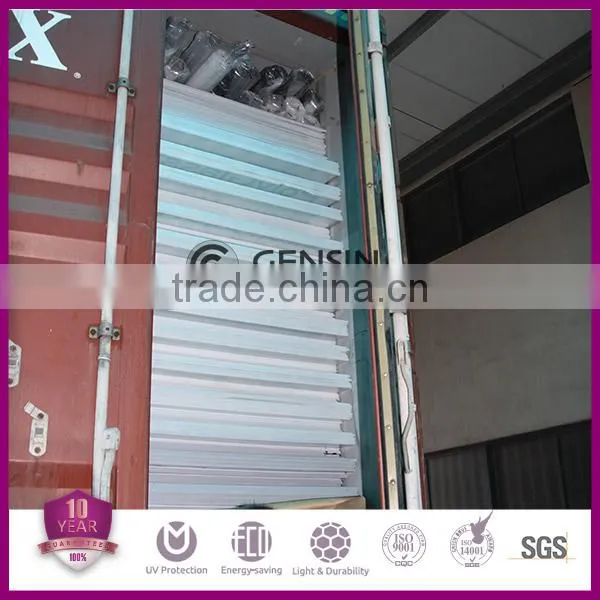 Gensin 6mm/8mm/10mm/12mm/16mm polycarbonate 3-wall sheet/ pc greenhouse sheet/roofing sheet