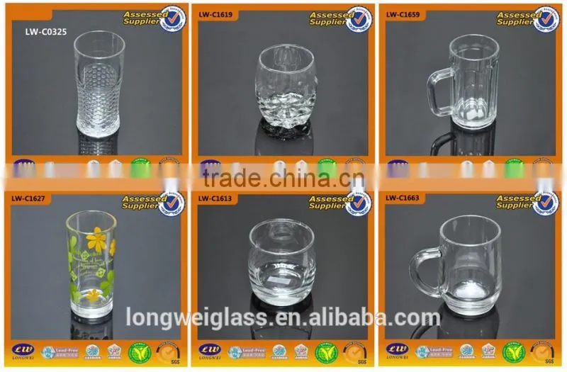 Wholesale clear glass tumblers/tea tumbler/ glass tumbler