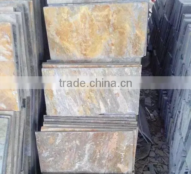 Natural yellow rusty roofing slate tiles cheap for sale
