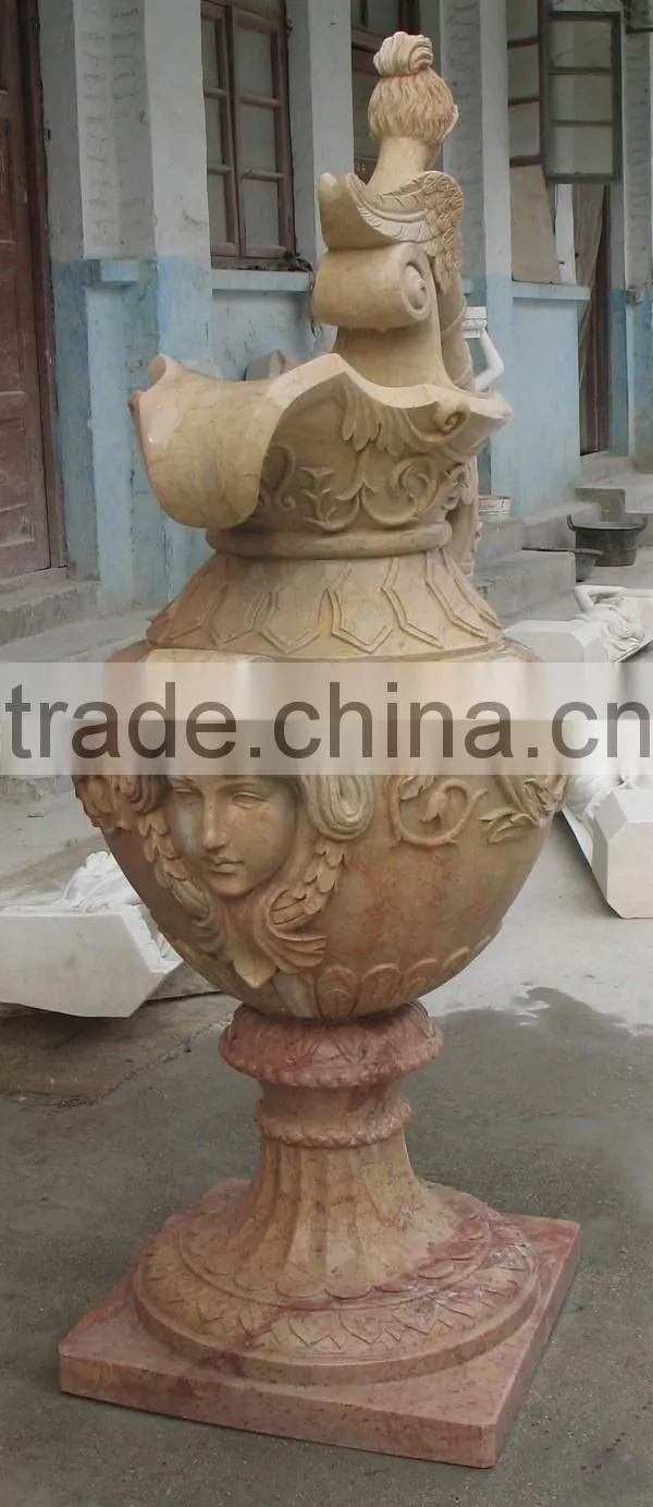 Handmade Natural Stone Ornamental Flowerpot