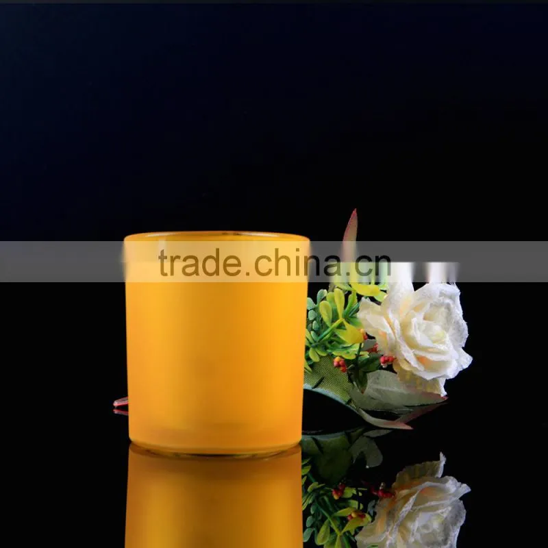 Latest hot selling Exporting carton Manufacturer colored candle jars glass