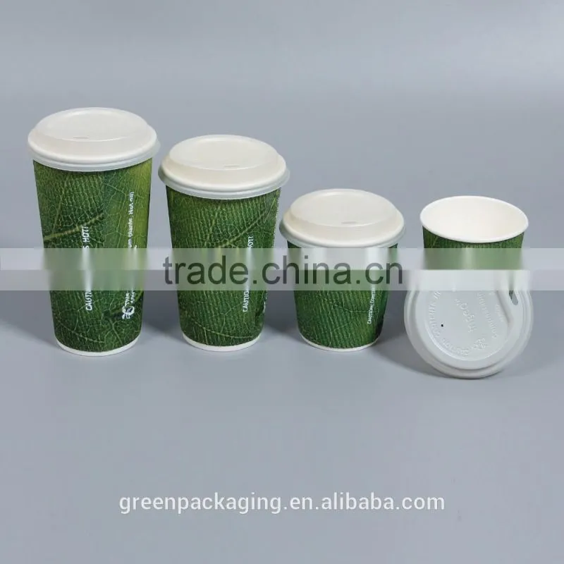 PLA paper cups ripple wall 4oz