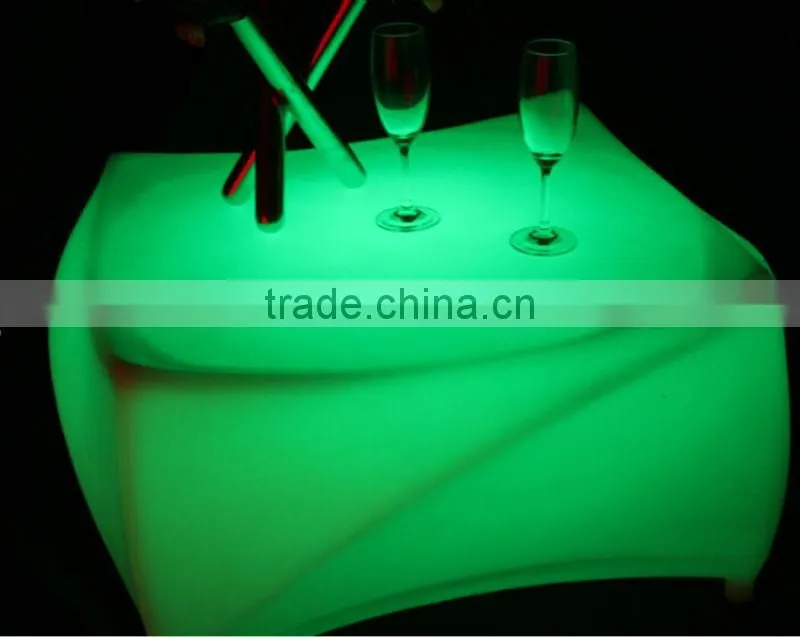 PE plastic illuminated rechargeable battery led bar chair