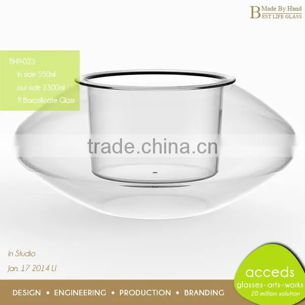 Clear Glass Hydroponic Pot