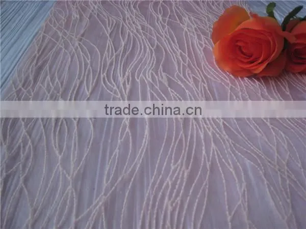 100% Nylon Organza Pink/Red Stripe Table Cloth