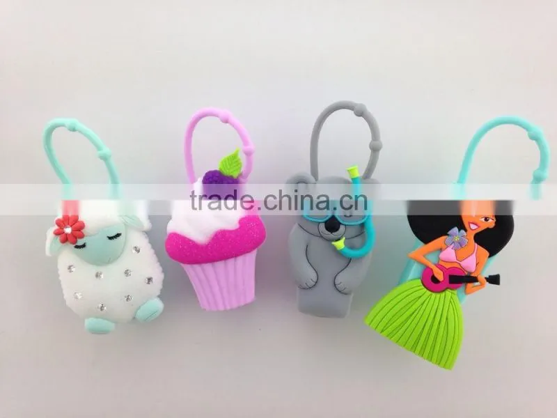 High Quality Scented Ethanol-based Antiseptic Hand Disinfectant with Cute Designs Portable Silicone Holders