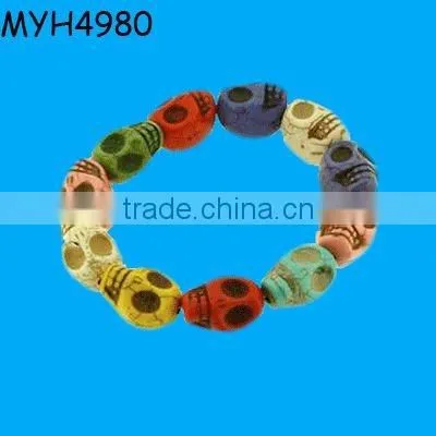 Resin green skull beads as gifts&crafts