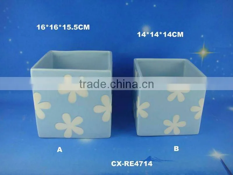 Cheap Ceramic flower pots and planter with novel design-unique flower planters