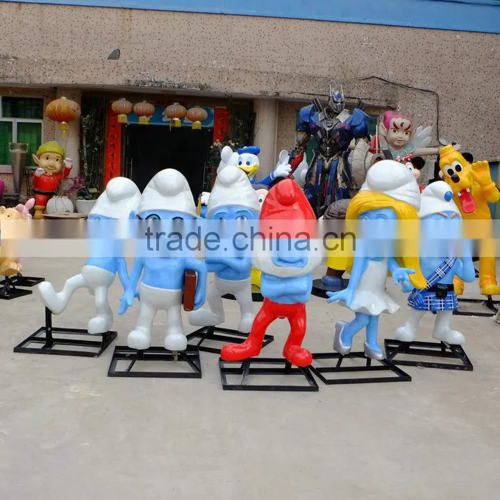 Indoor fiberglass cartoon statue