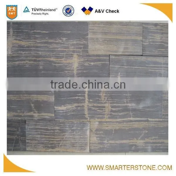 Brown limestone tiles for wall cladding
