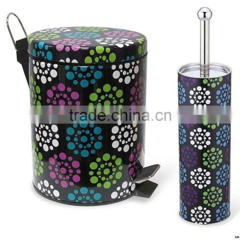 Large capacity kitchen metal pedal bin toilet garbage trash can