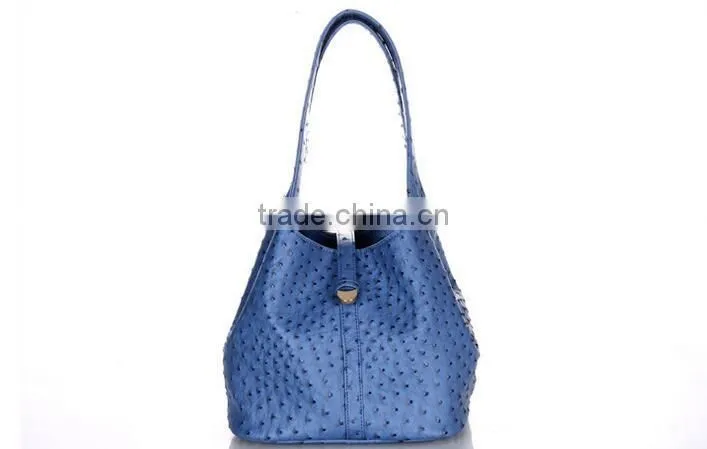 Fashion PU Ostrich Grained Leather Makeup Cosmetic Pouch Bag Storage Holder Case Hand Bag
