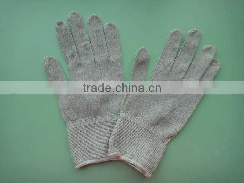 Yellow polyster PU work glove
