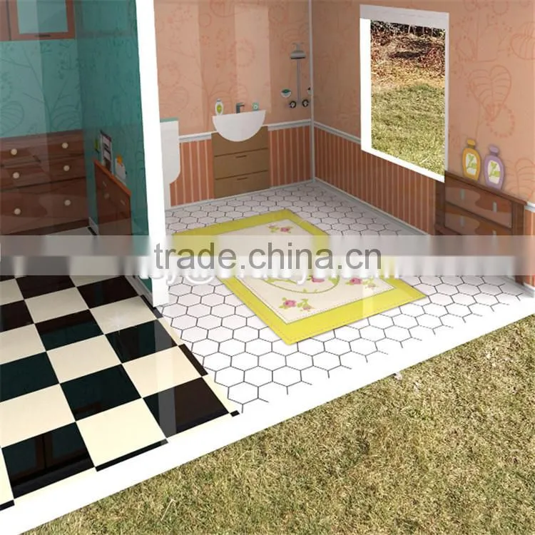 New design 3 floor toddlers pretend toys wooden miniatures and dollhouse W06A234