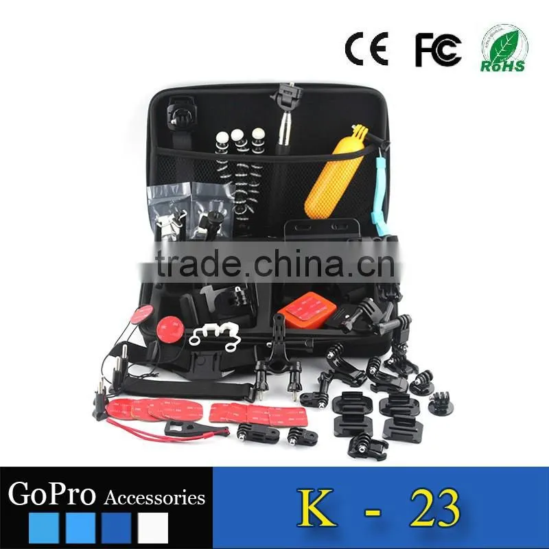 2016 hot selling products kit used for gopros heros 4 accessories kit mount sport camera case