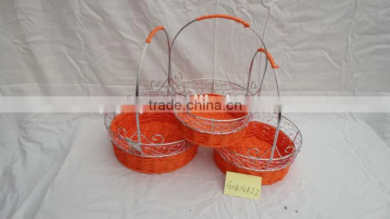 paper rope storage gift basket