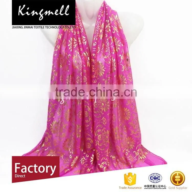 Wholesale 100% polyester satin scarf with digital print
