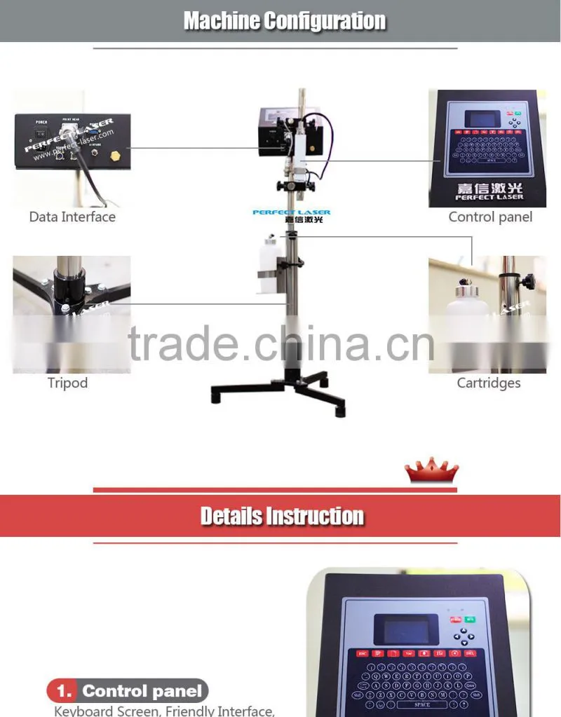 Full automatic expiry date big character handheld inkjet printer