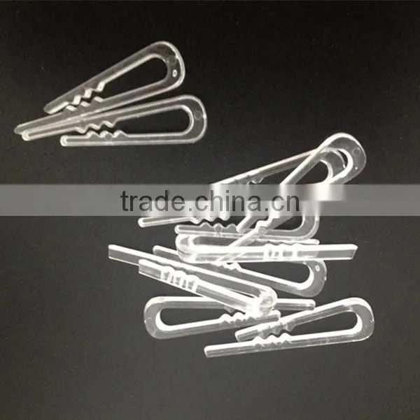 High Quality Transparent PS Plastic Shirt Packaging Clips For Clothes