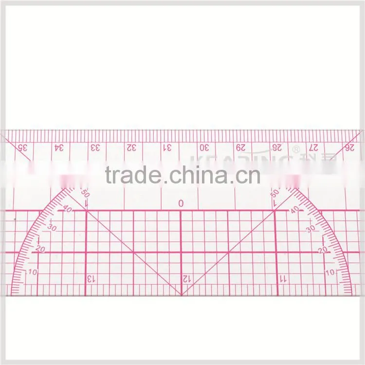 60cm&24" straight flexible 1.2mm thickness sandwich line plastic garment ruler for sewing design#8097