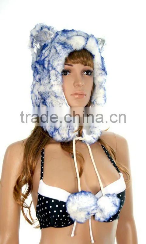 New Style Fancy Faux Fur Plush Sex Animal Women's Hat