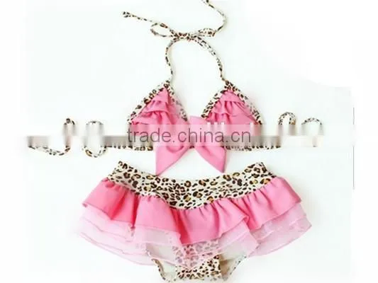 Fashion little girl's bikini with hat wholesale